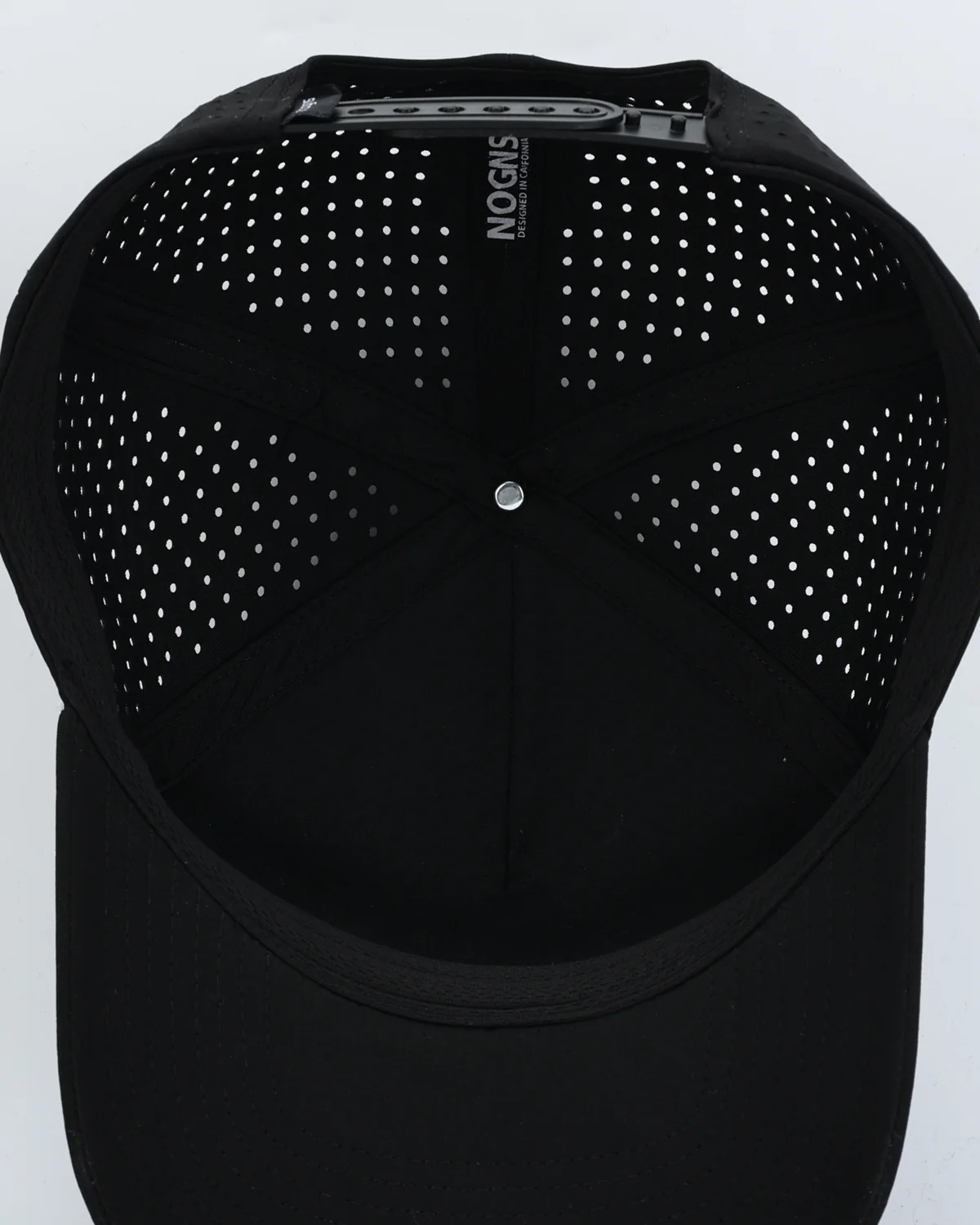 Inside a NOGNS cap: perforated panels and the branded inner band